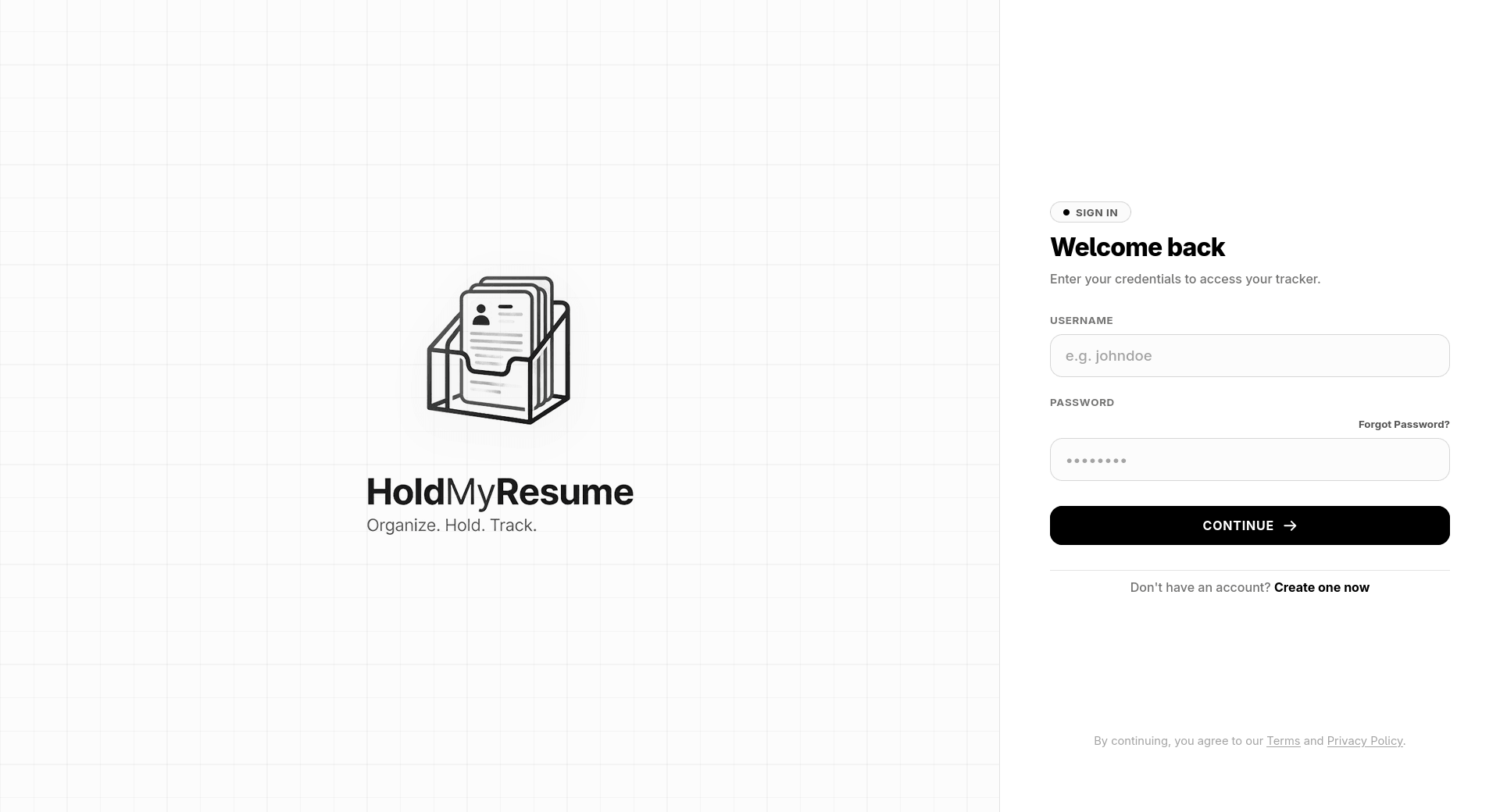 HOLDMYRESUME - Job Application Tracker